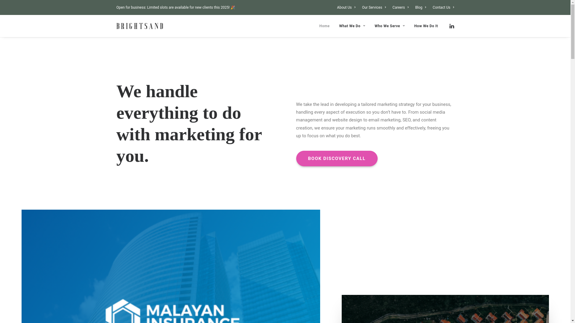 website screenshot of https://brightsanddesigns.asia/
