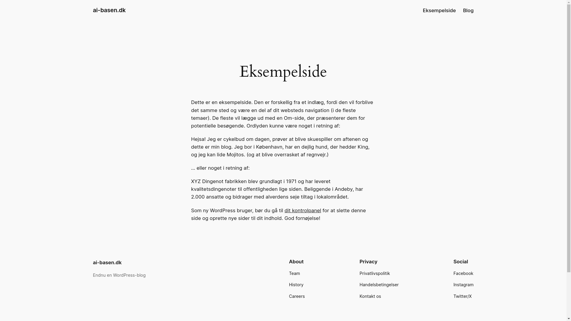 website screenshot of https://ai-basen.dk/