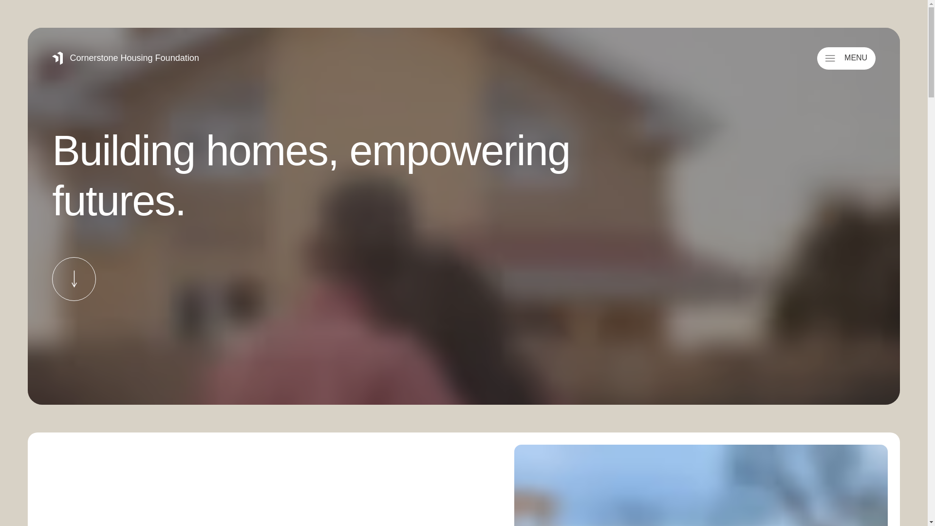 website screenshot of https://cornerstonefound.org/