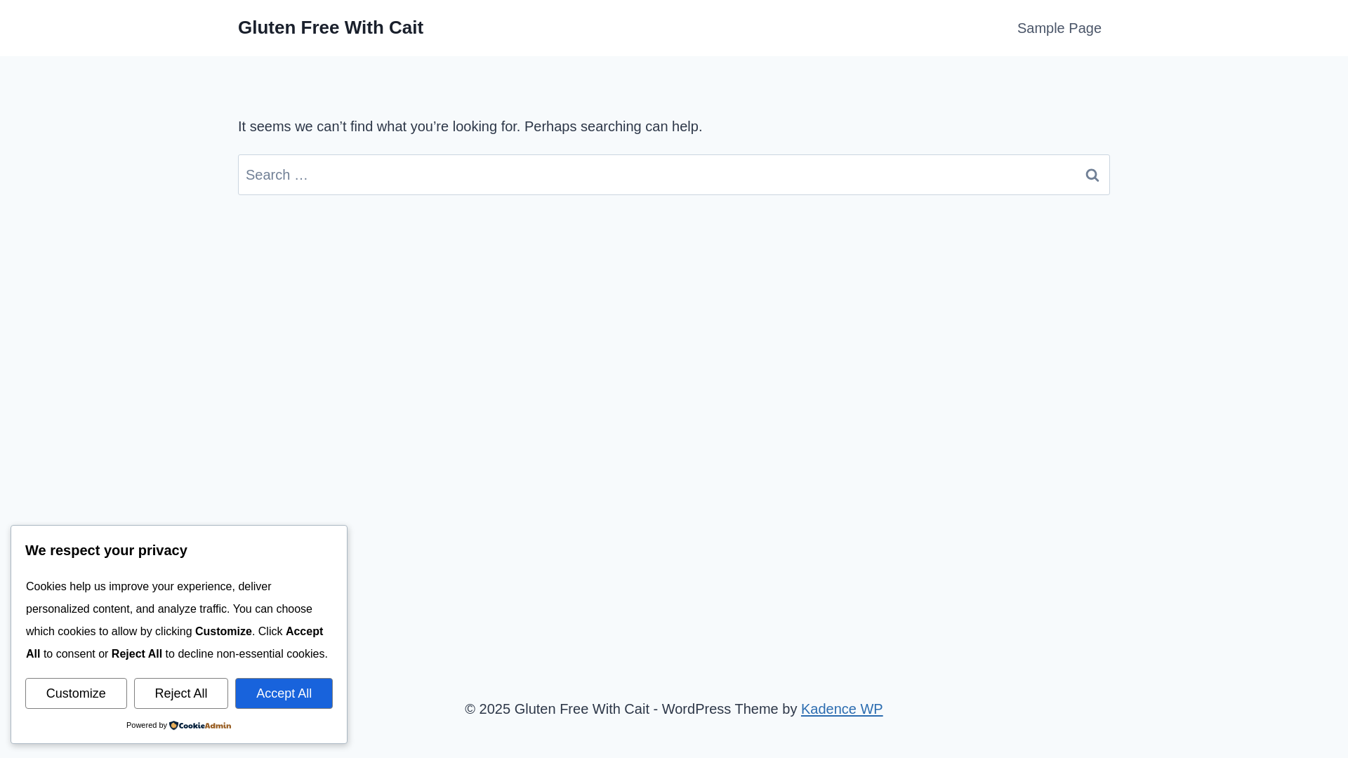 website screenshot of https://glutenfreewithcait.com/