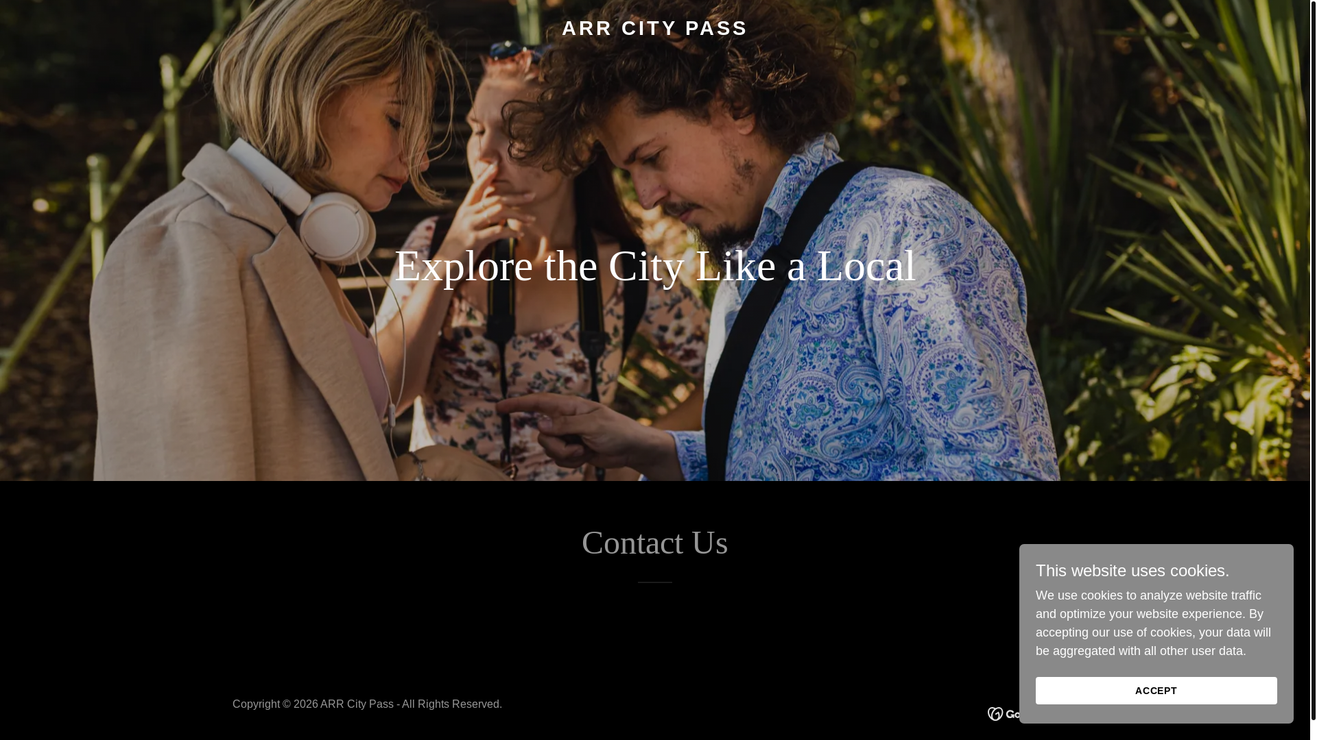 website screenshot of https://arrcitypass.com/