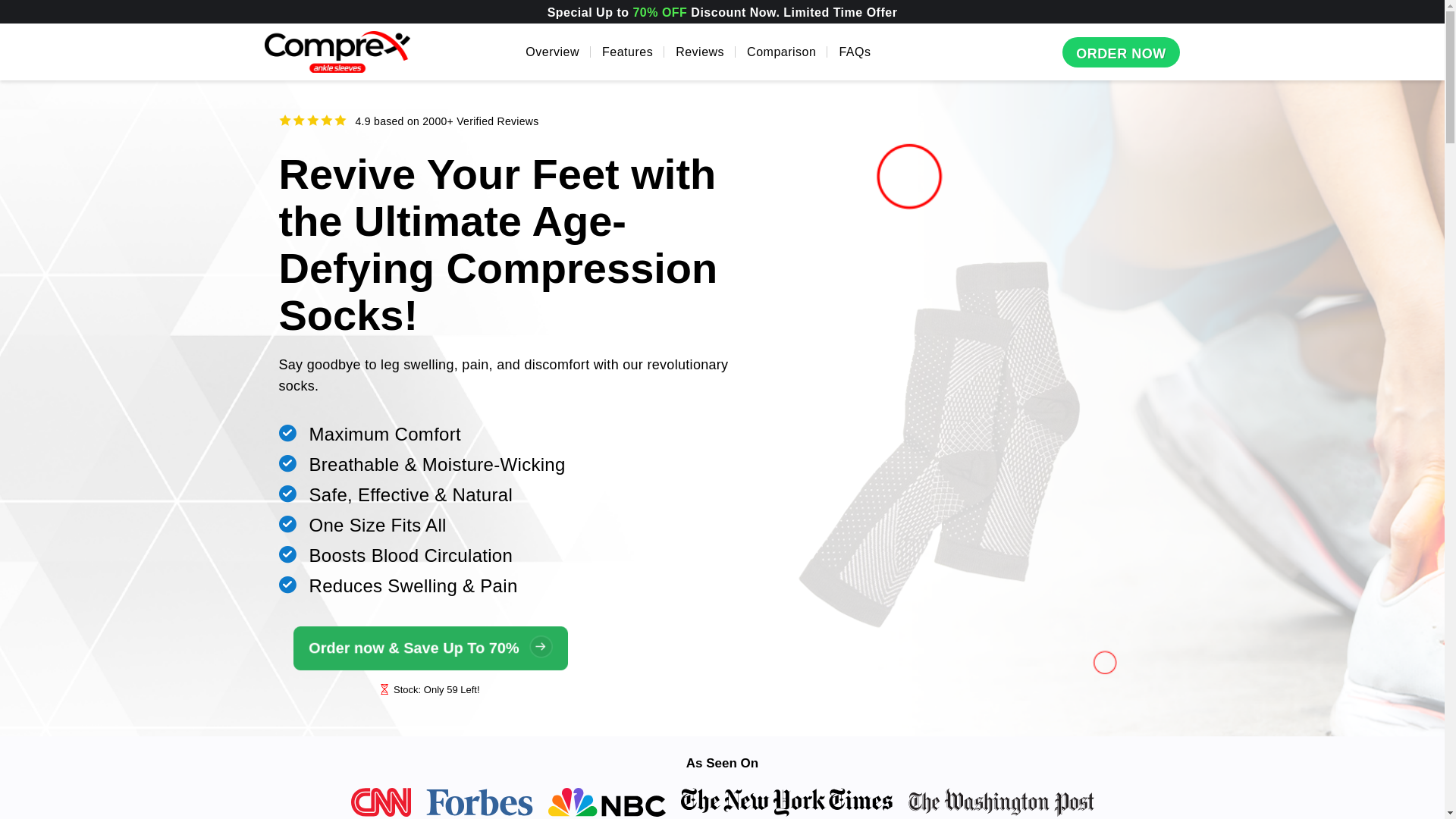 website screenshot of https://buycomprexsleeves.com/