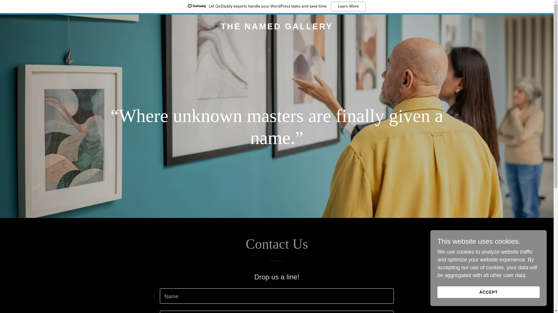 website screenshot of https://thenamedgallery.com/