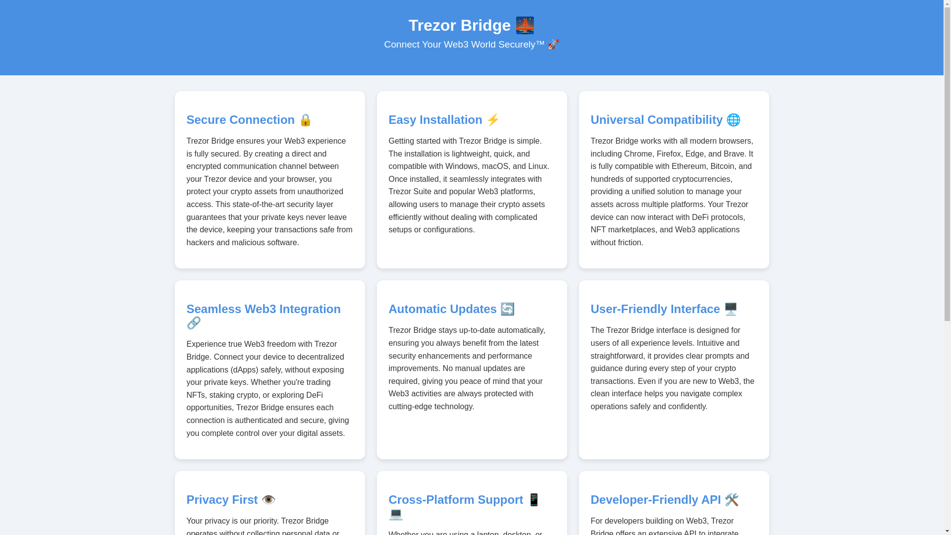 website screenshot of https://now-io-bridge-faqs-trezr.pages.dev/