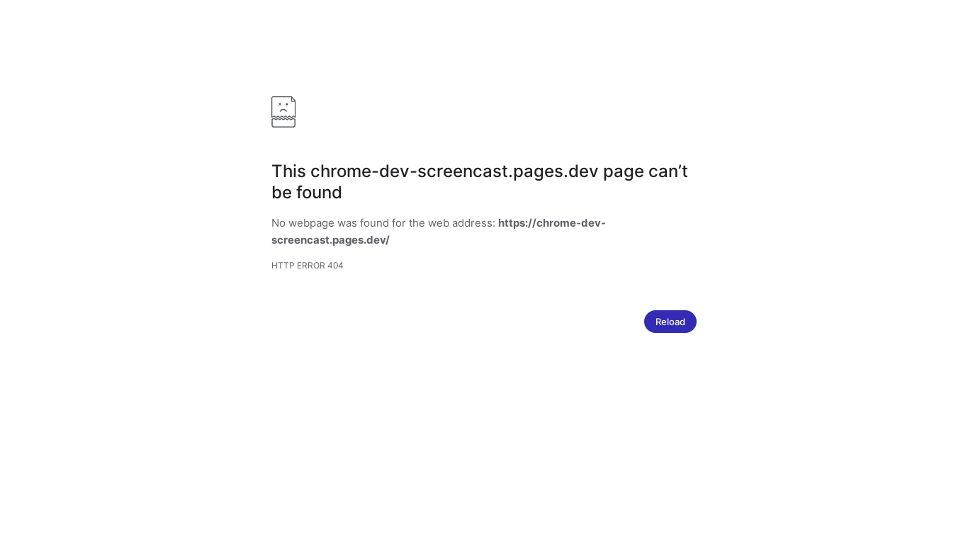 website screenshot of https://chrome-dev-screencast.pages.dev/