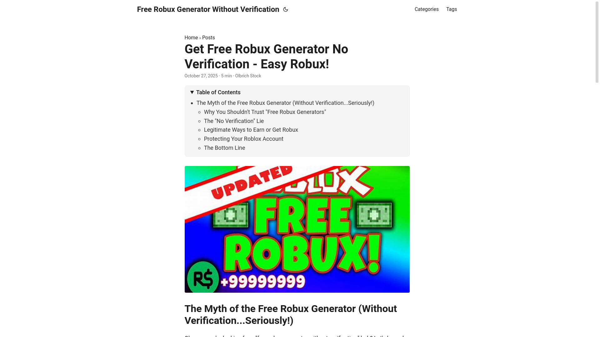 website screenshot of https://free-robux-generator-without-verification.pages.dev/