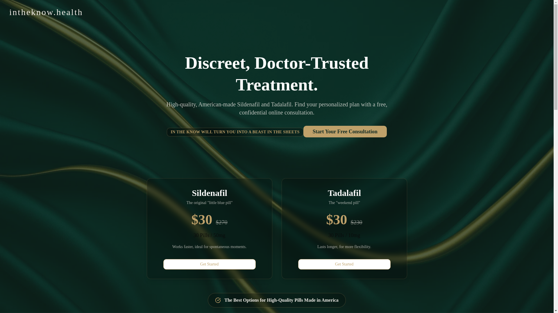 website screenshot of https://intheknow.health/
