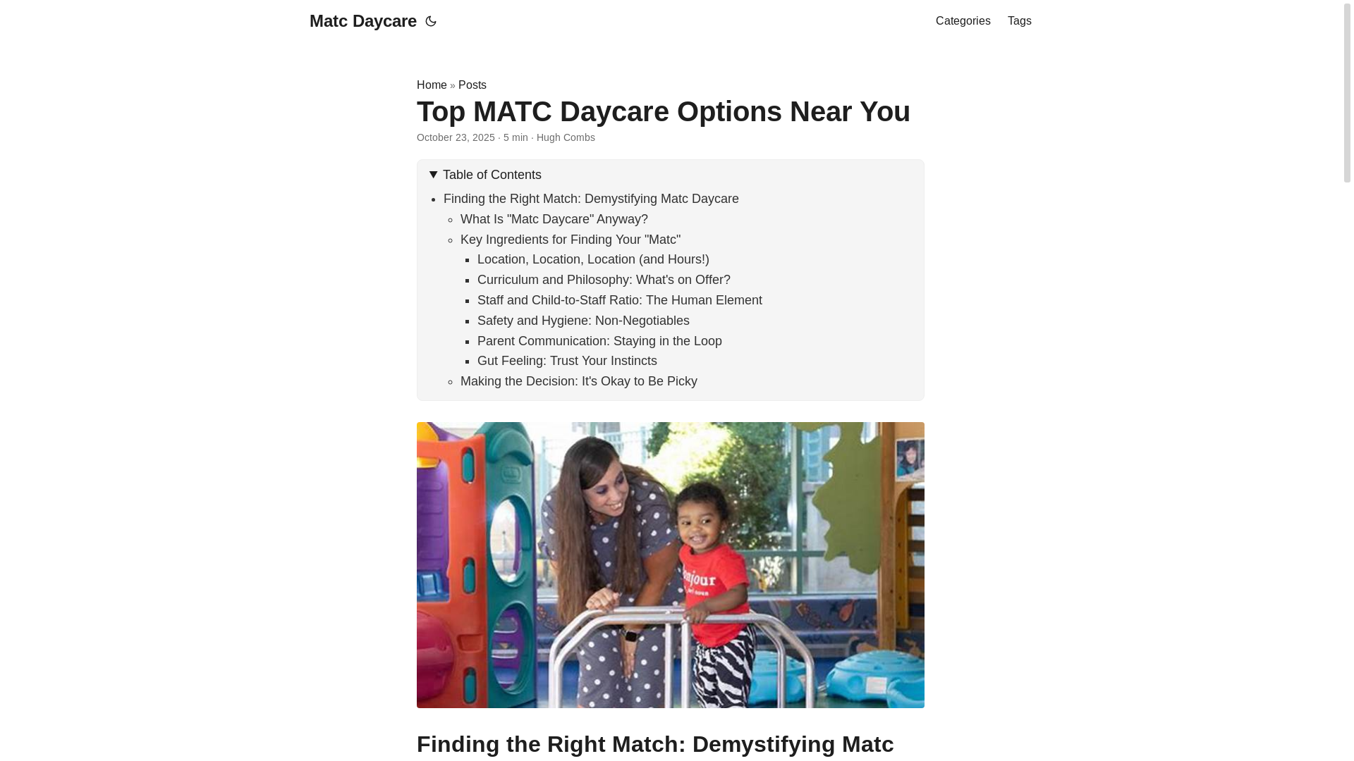 website screenshot of https://matc-daycare.pages.dev/