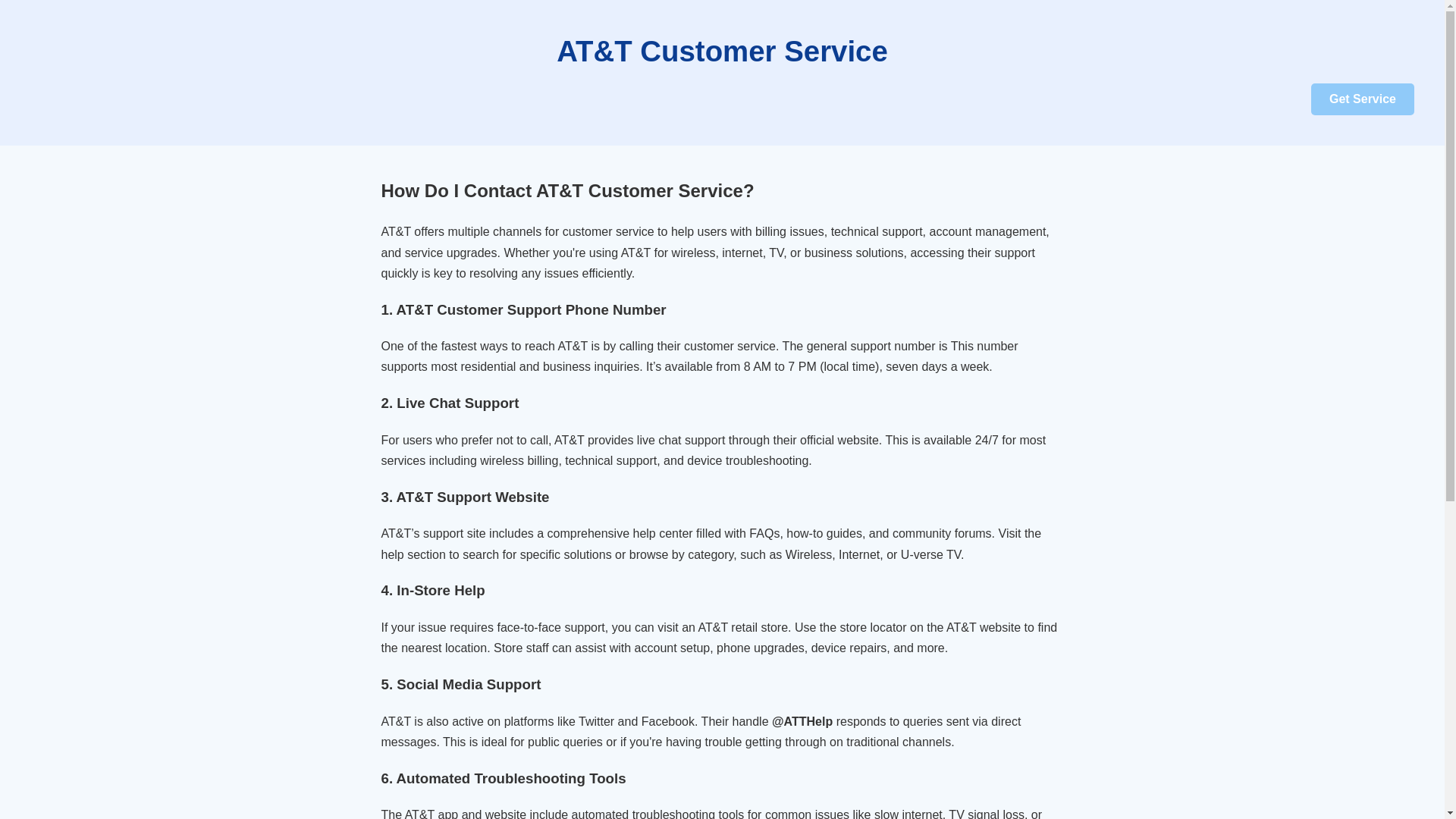 website screenshot of https://at-t-customer-service.pages.dev/