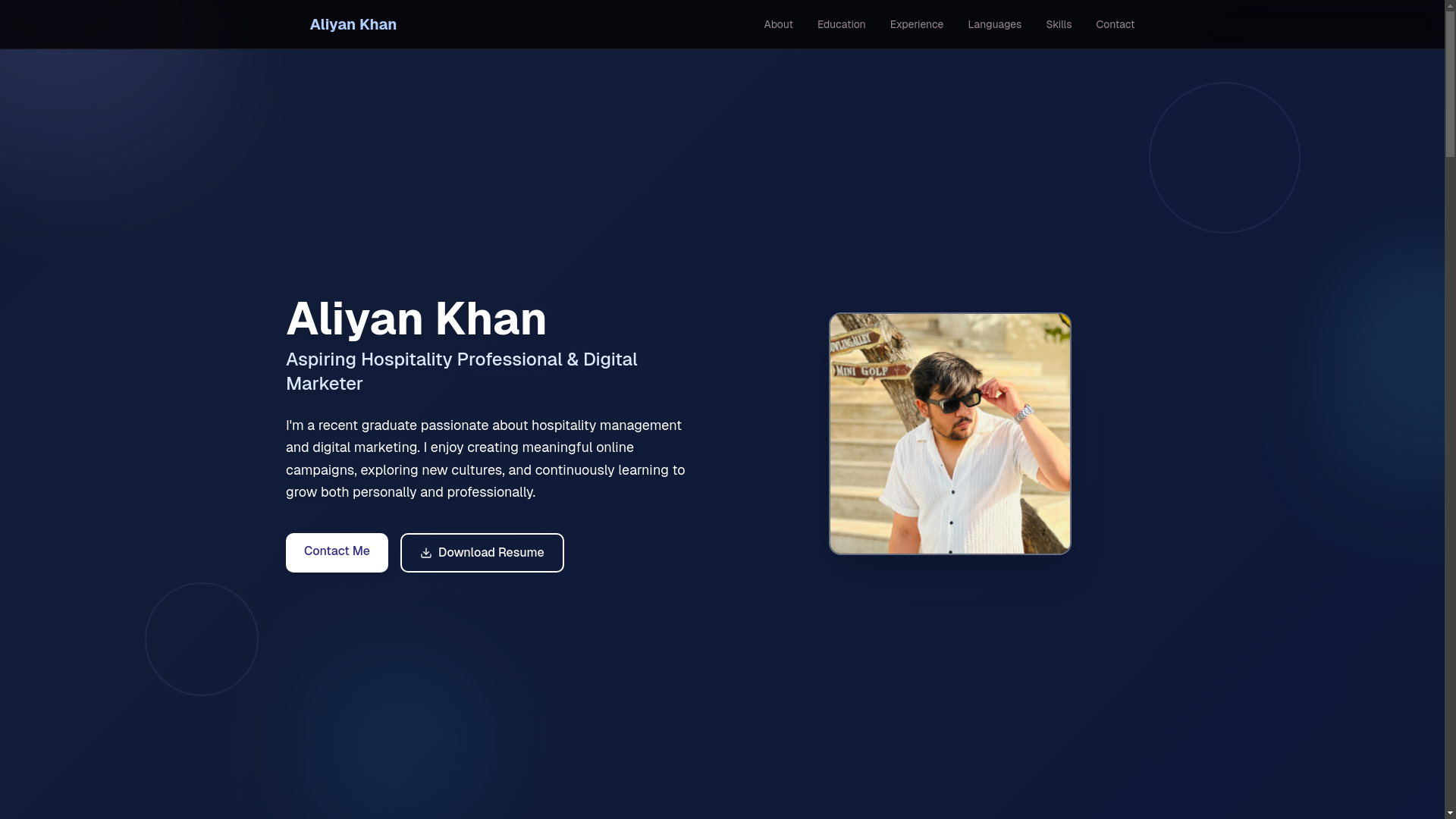 website screenshot of https://aliyankhan.online/