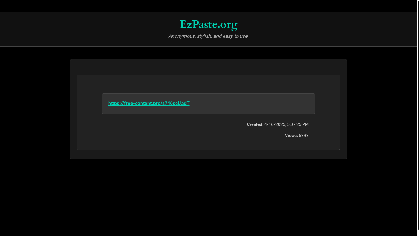 website screenshot of https://ezpaste.org/?id=u3u6h3z70