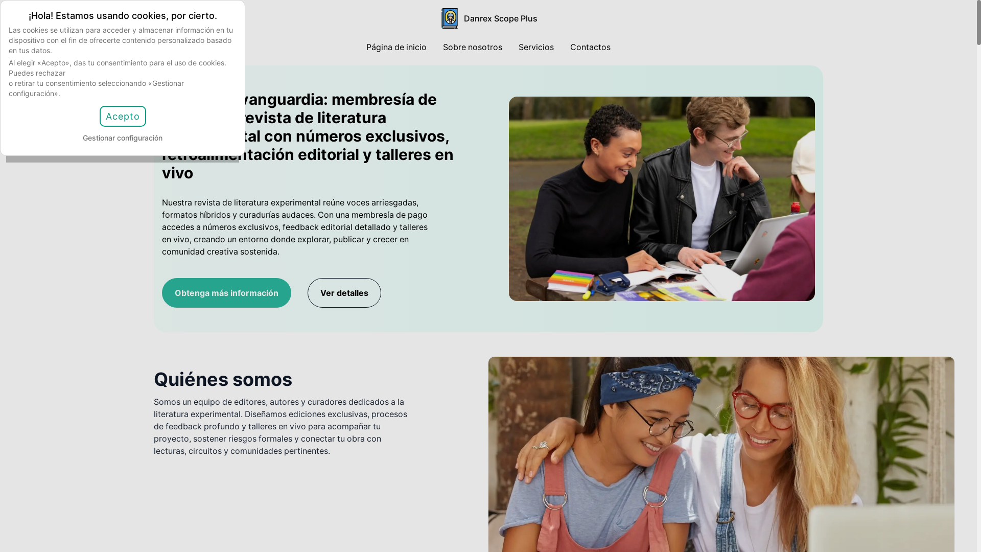 website screenshot of https://danrexscopeplus.info/