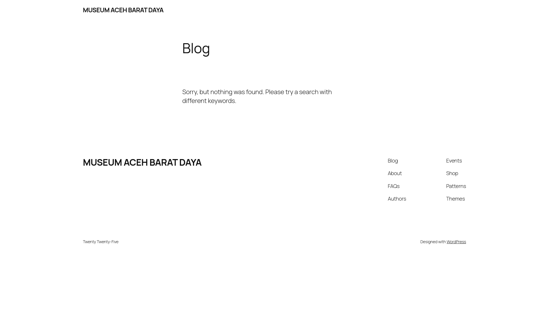 website screenshot of https://museumacehbaratdaya.org/