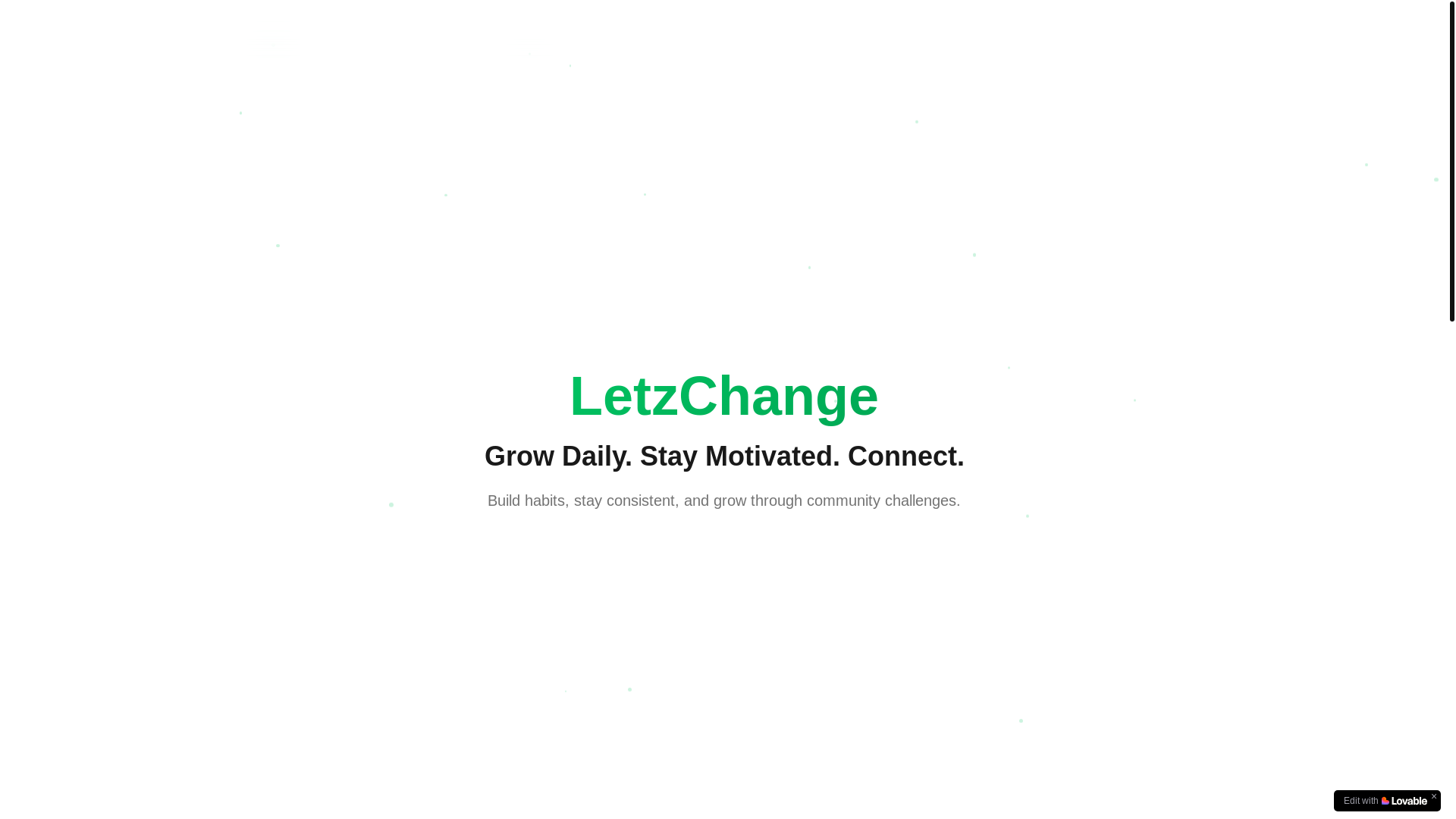 website screenshot of https://letzchangeapp.com/
