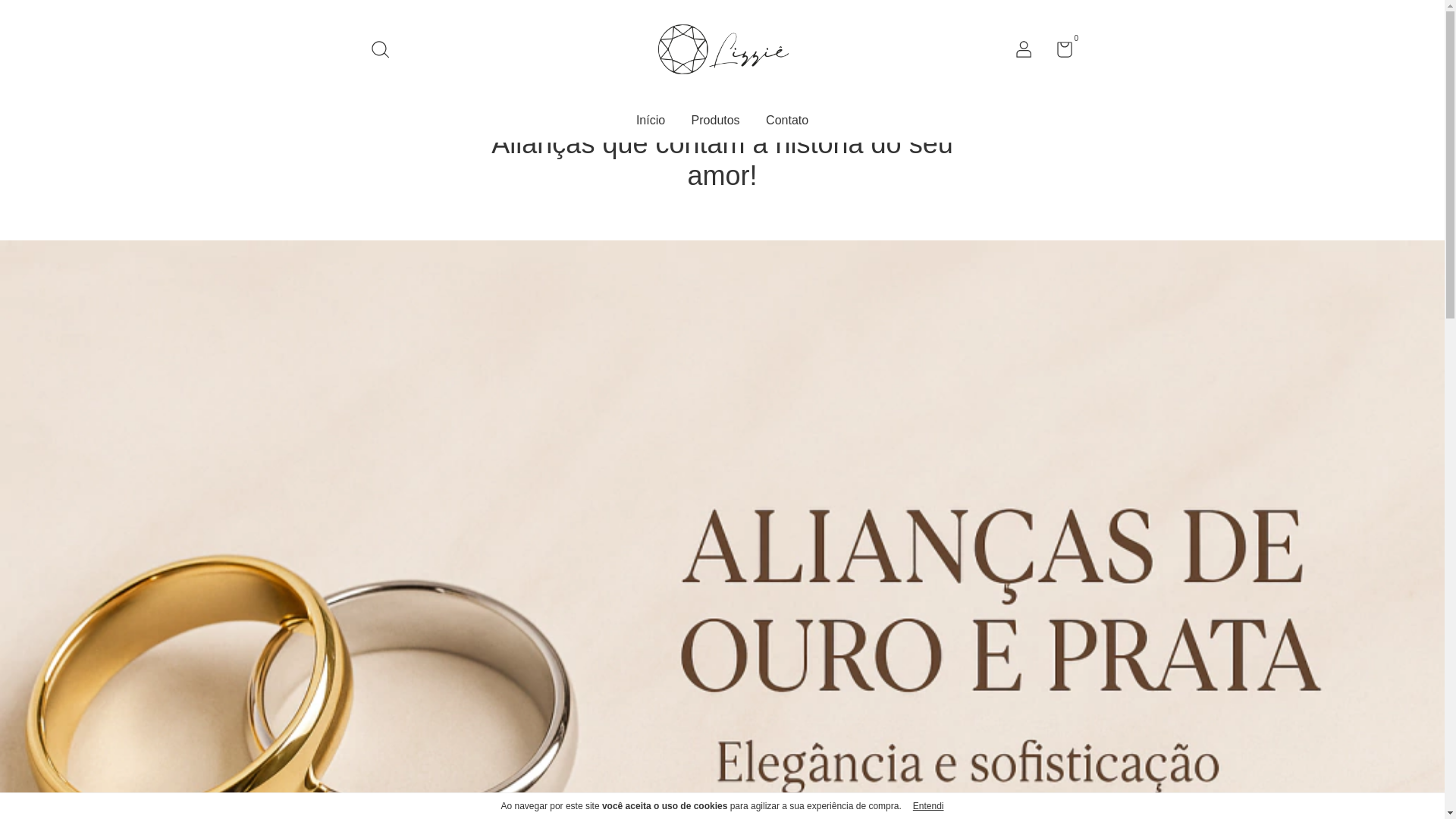 website screenshot of https://lizziejoiasealiancas.com.br/