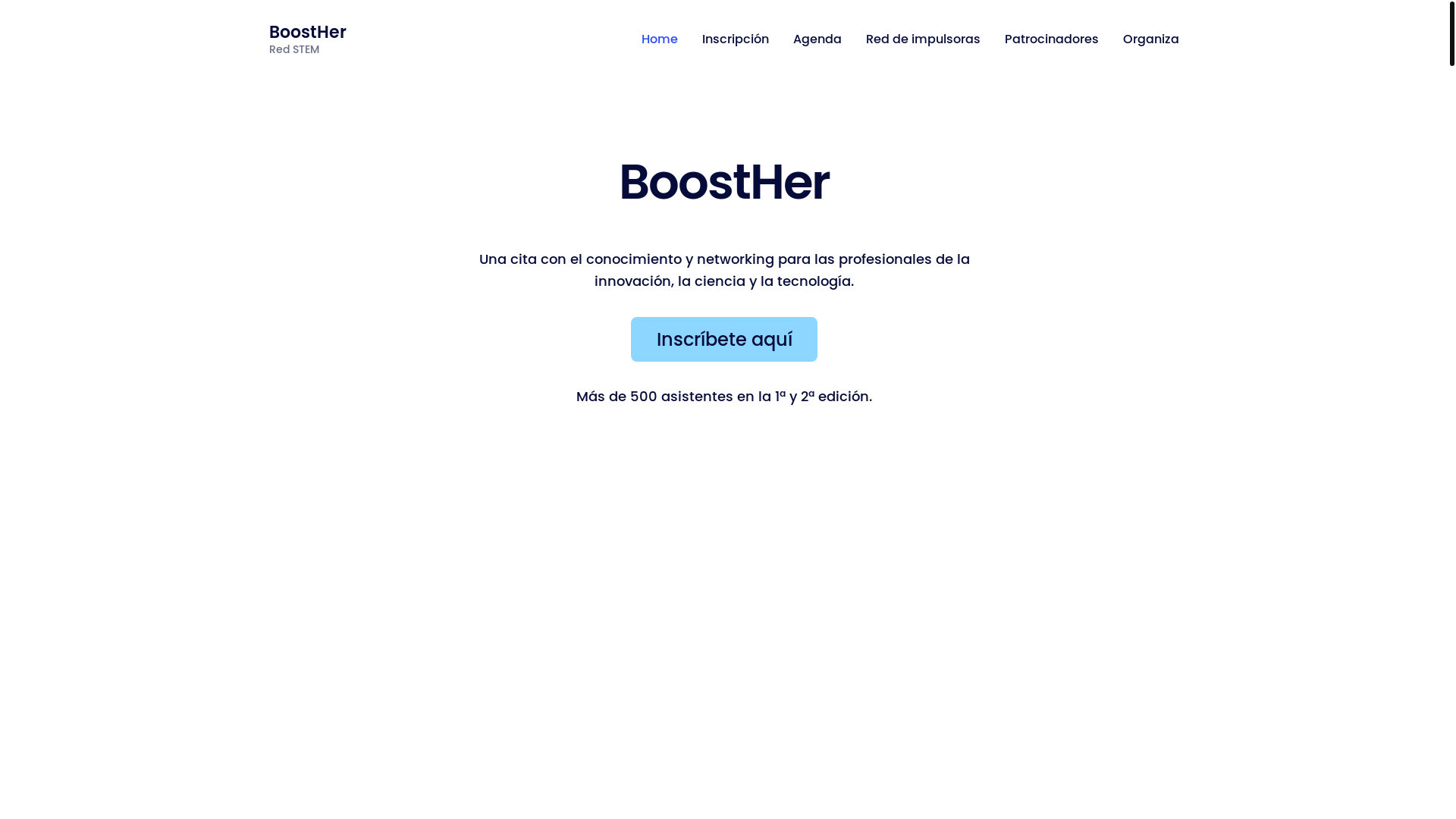 website screenshot of https://boosther.es/