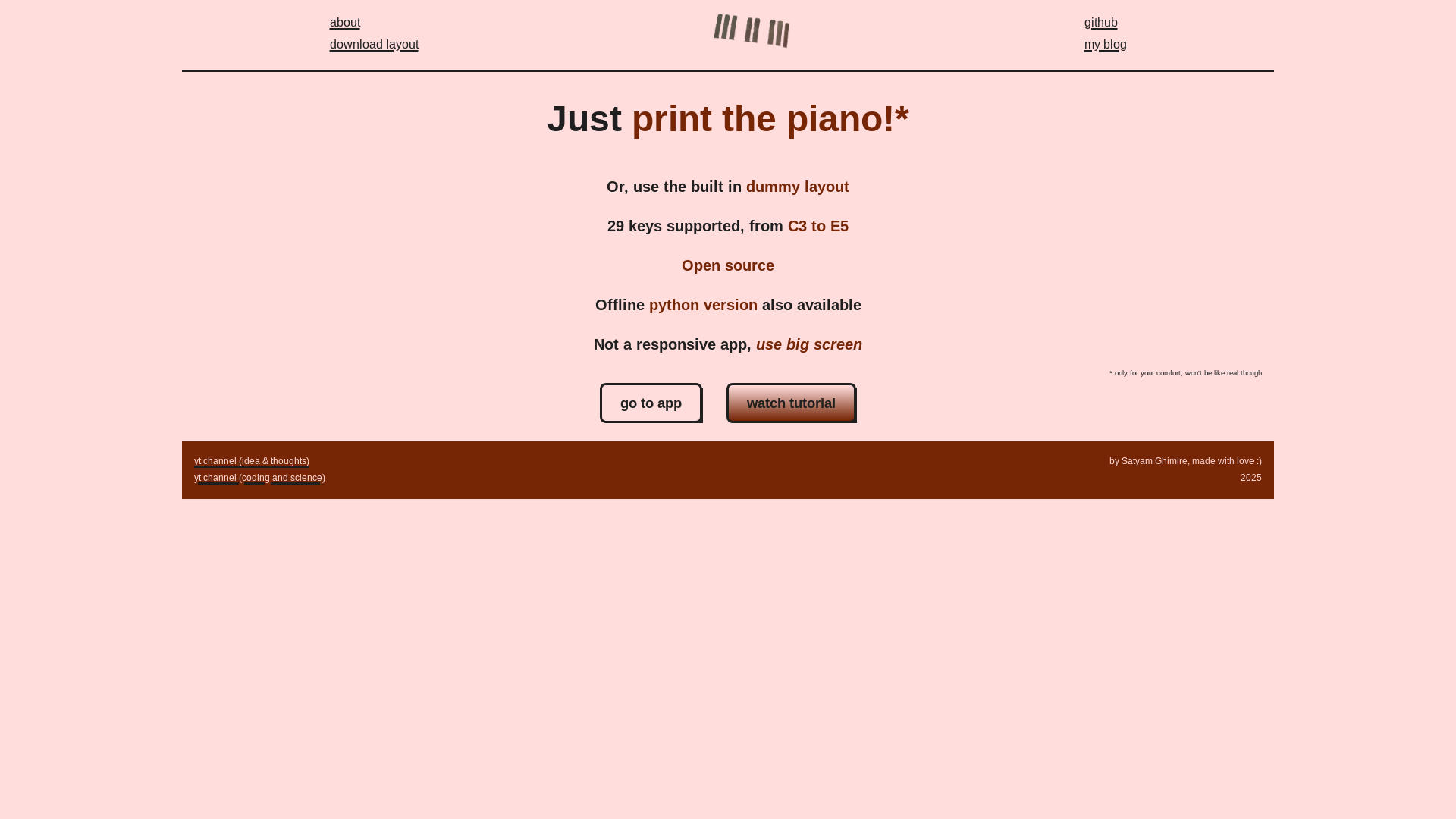website screenshot of https://pianoon.pages.dev/