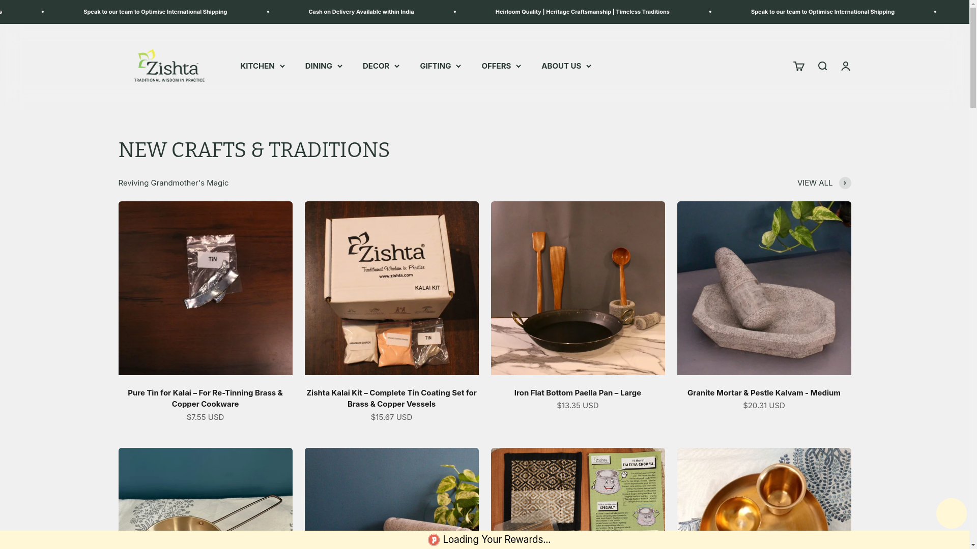 website screenshot of https://zishta.xyz/