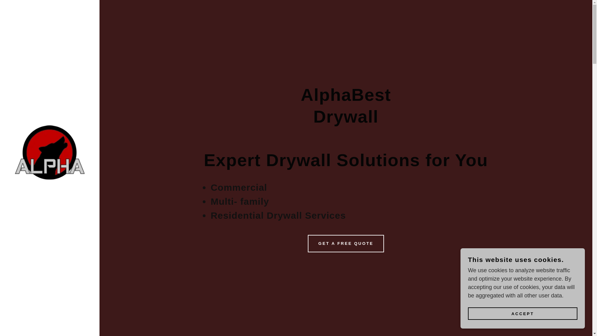 website screenshot of https://alphabestdrywall.com/
