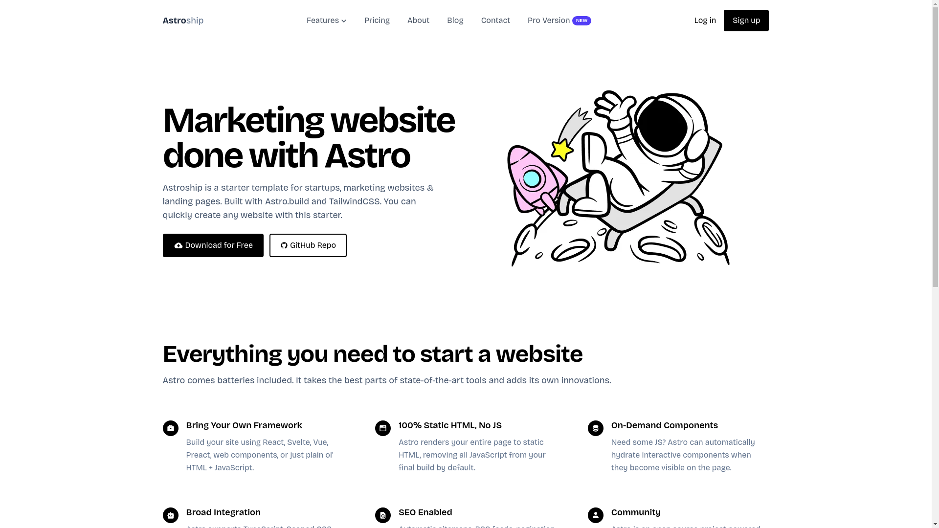 website screenshot of https://seo-hub-template.pages.dev/