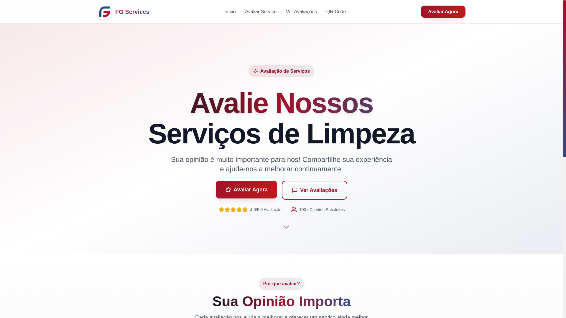 website screenshot of https://avalieafg.com.br/