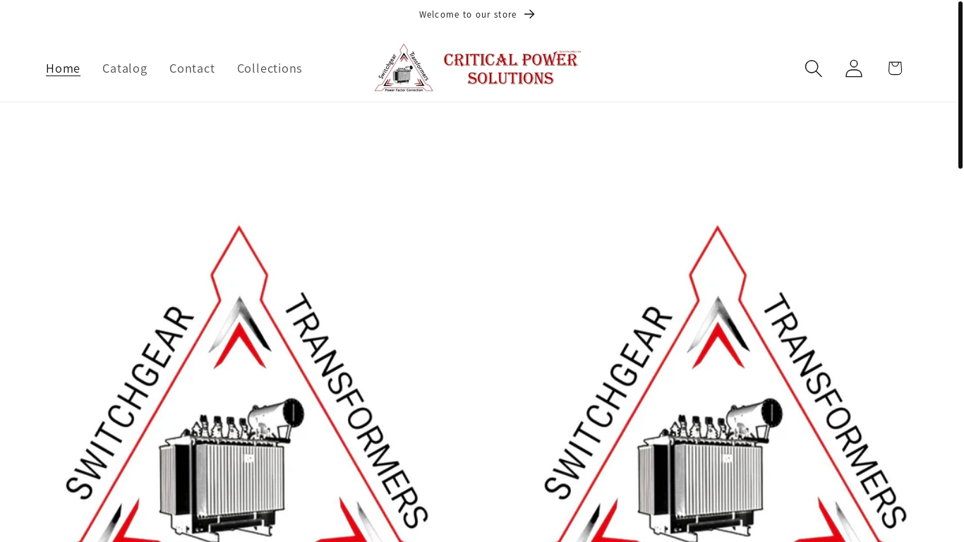website screenshot of https://criticalpowerstore.co.za/