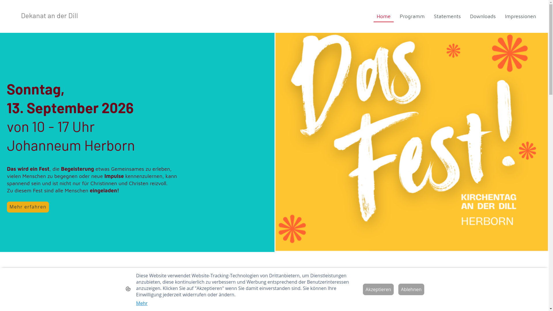 website screenshot of https://dill-kirchentag.de/