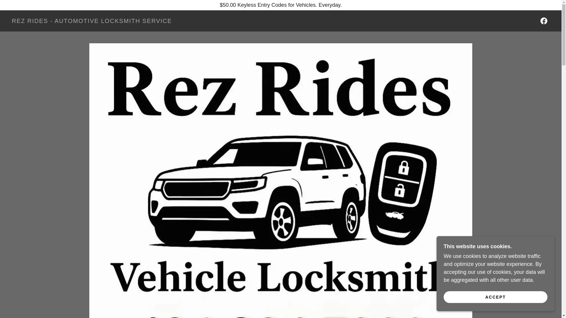 website screenshot of https://rezrideslocksmith.com/