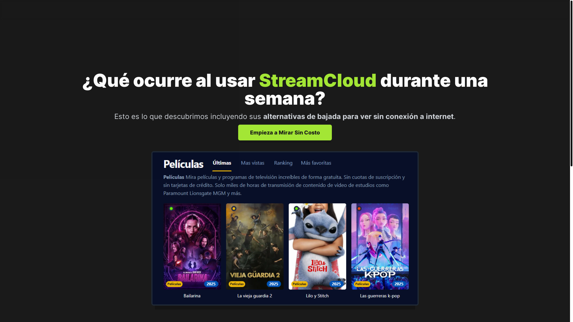 website screenshot of https://streamcloud-17q2.pages.dev/