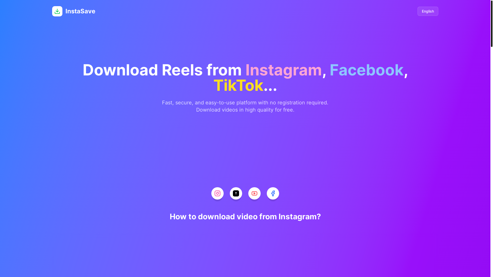 website screenshot of https://instasave-frontend.pages.dev/