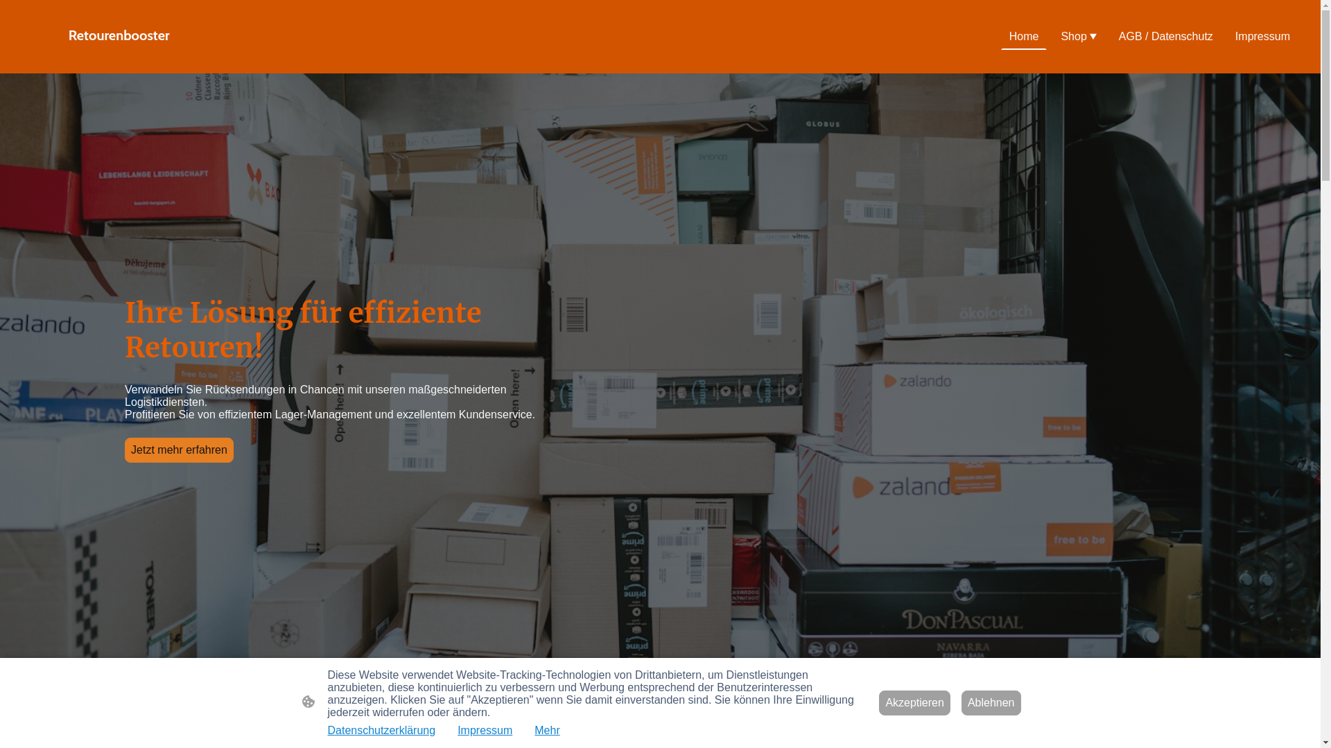website screenshot of https://retourenbooster.de/