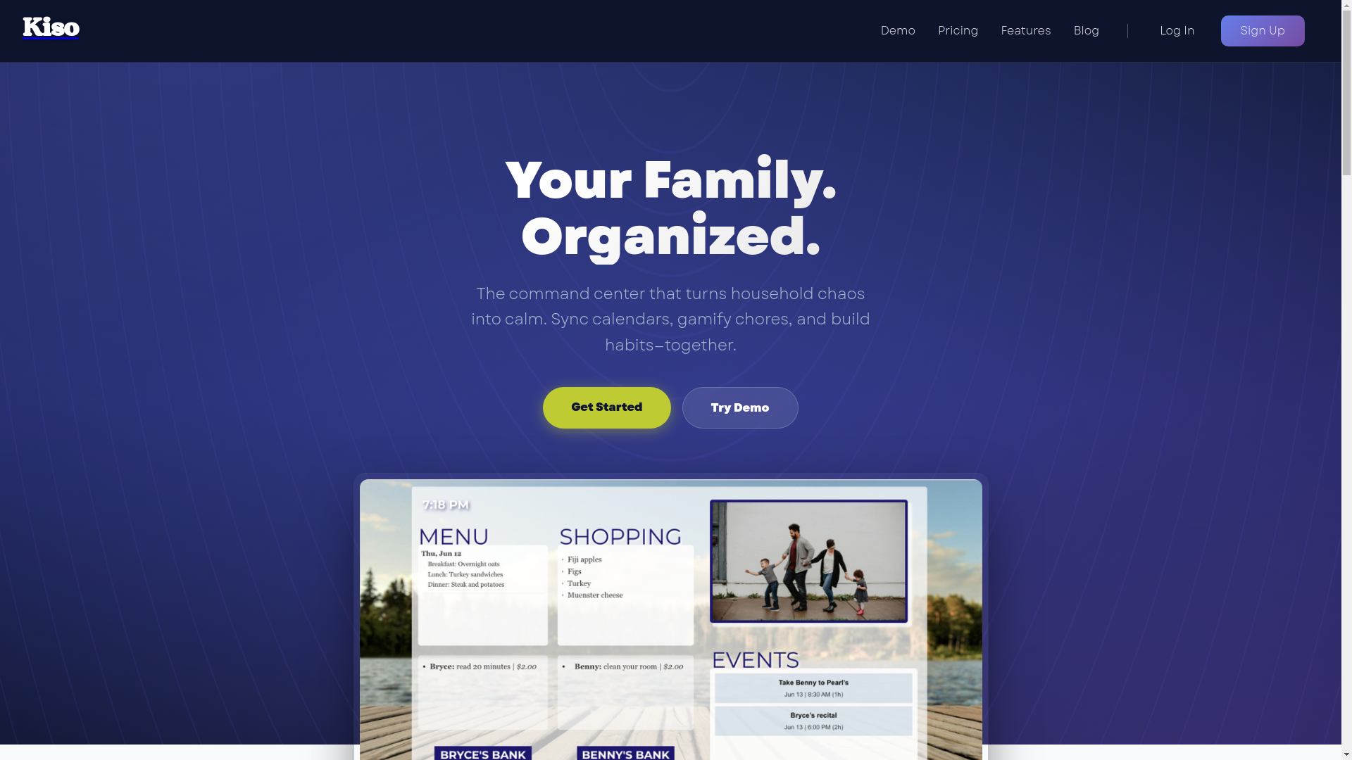 website screenshot of https://trykiso.com/