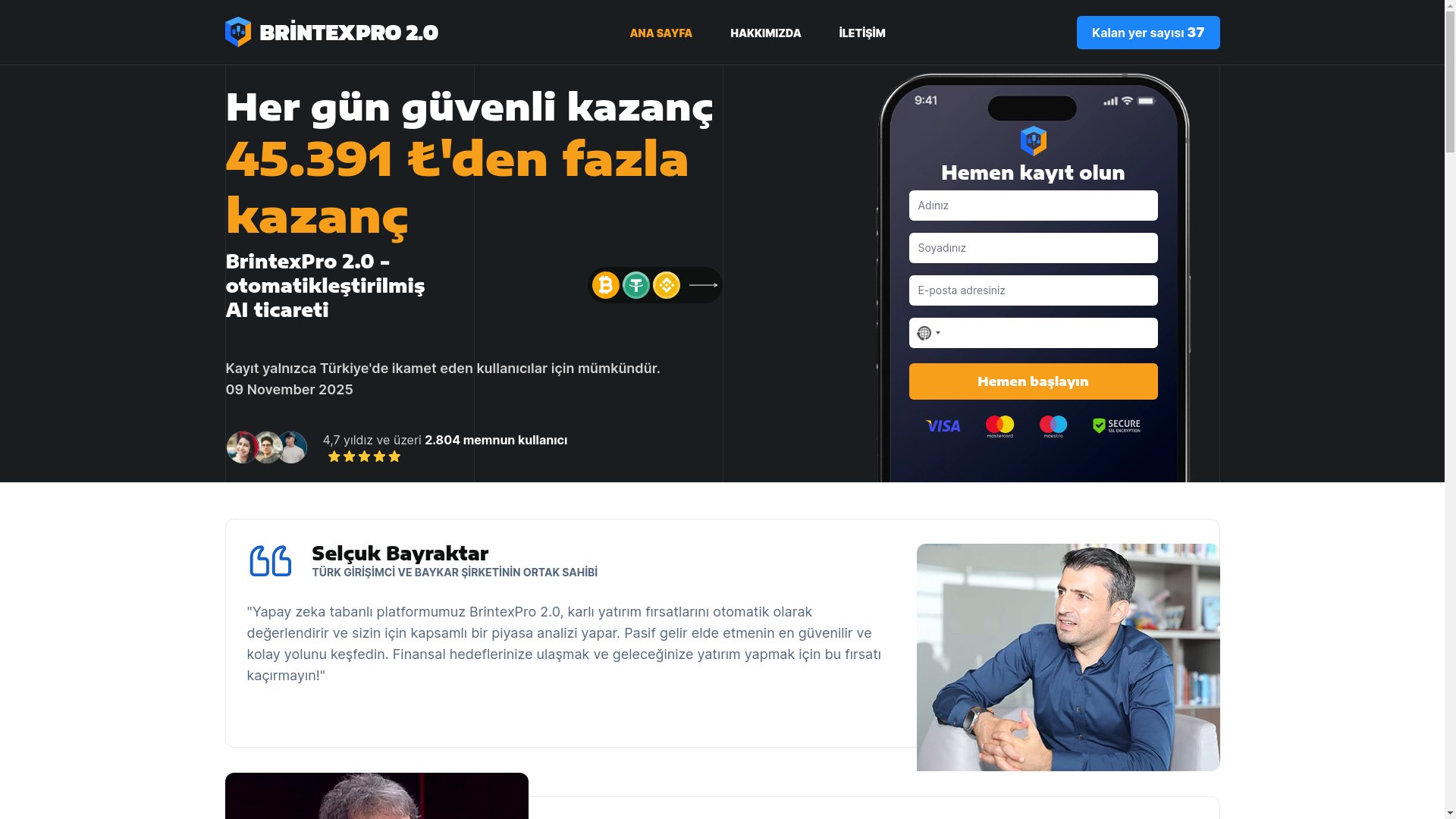 website screenshot of https://brintex-pro20.com/