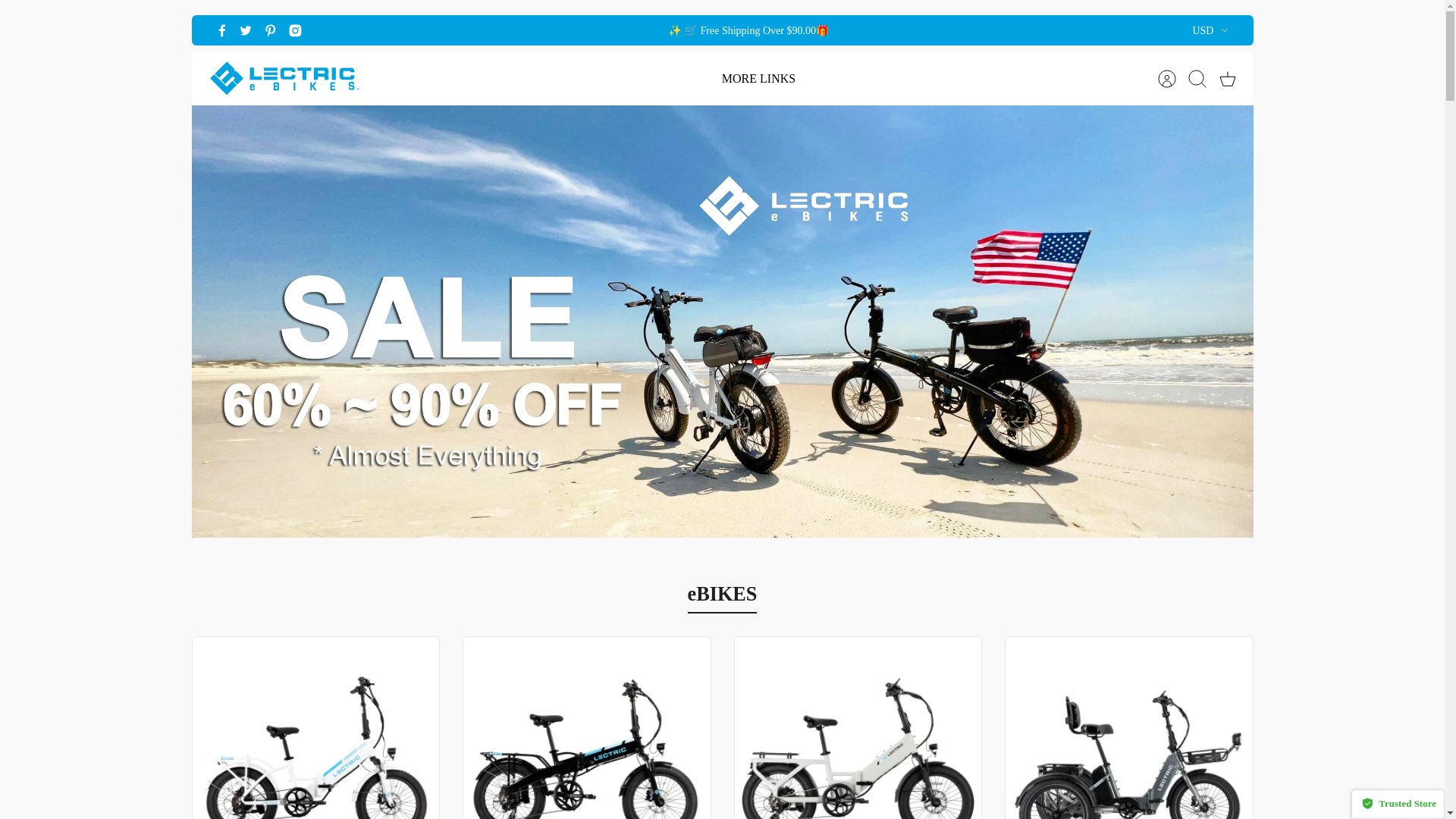 website screenshot of https://lectricusebikes.com/