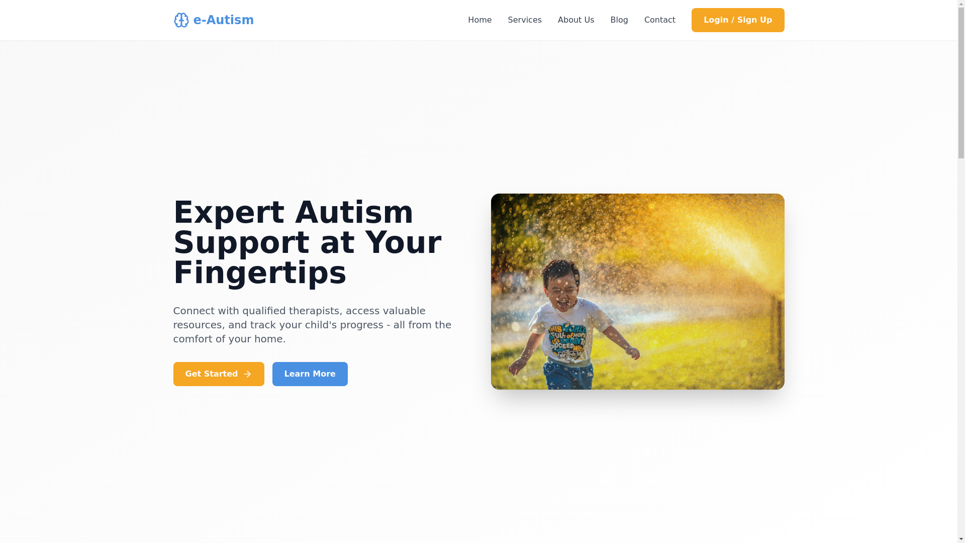 website screenshot of https://e-autism.space/