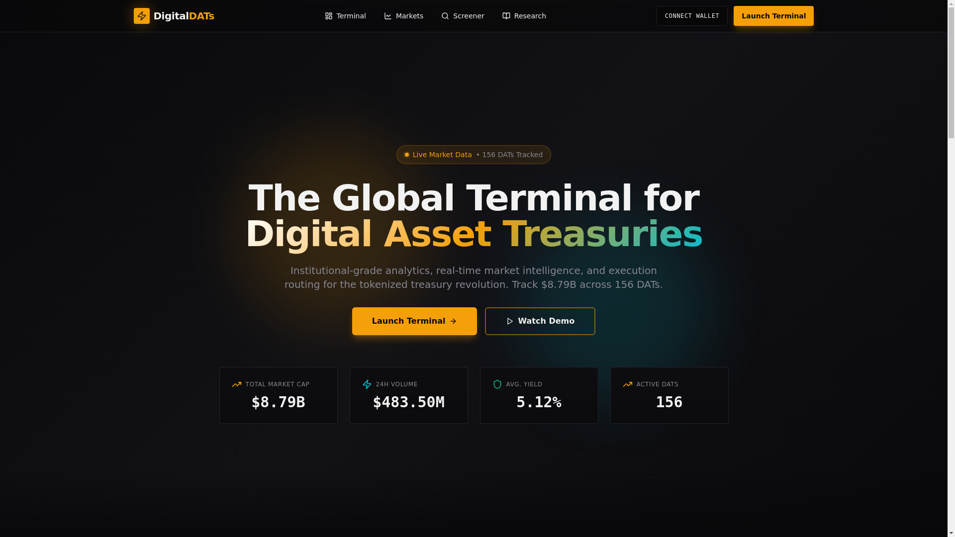 website screenshot of https://digitaldats.com/