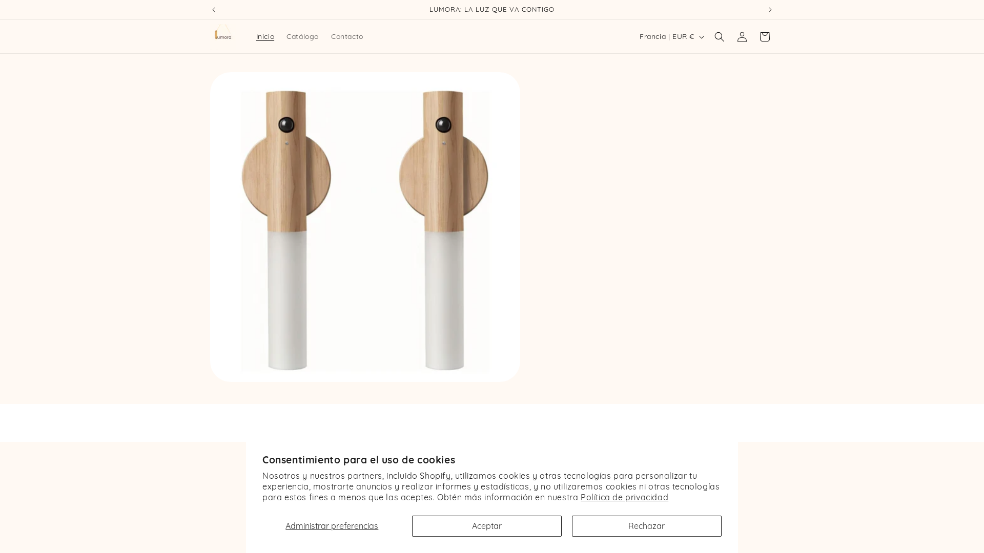 website screenshot of https://lumoraspain.store/