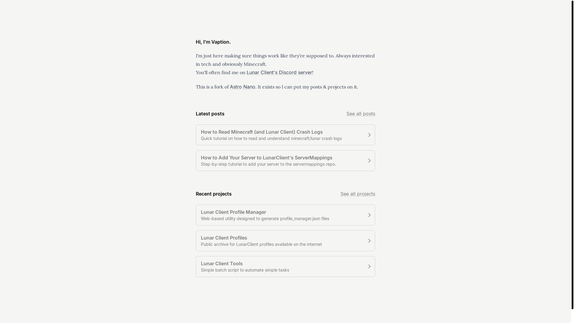 website screenshot of https://vaption.pages.dev/