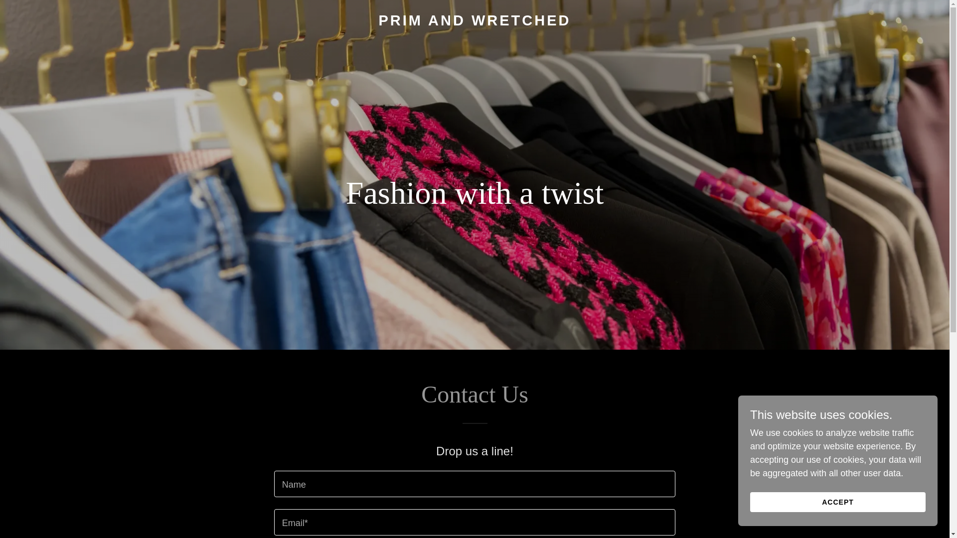 website screenshot of https://primandwretched.com/