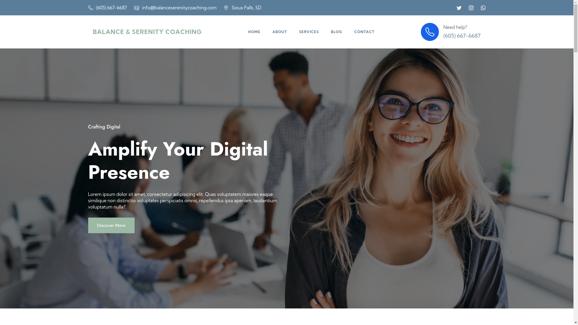website screenshot of https://balanceserenitycoaching.com/