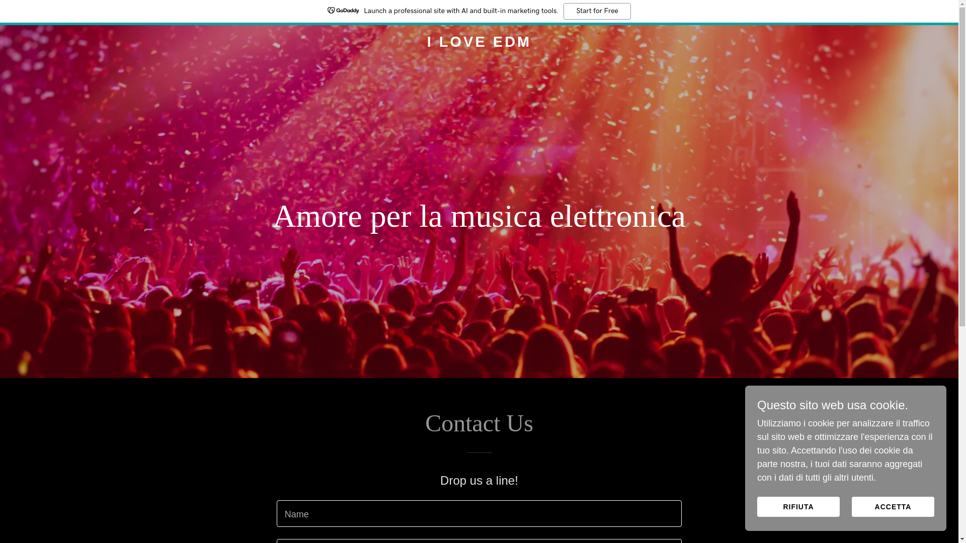 website screenshot of https://iloveedm.it/