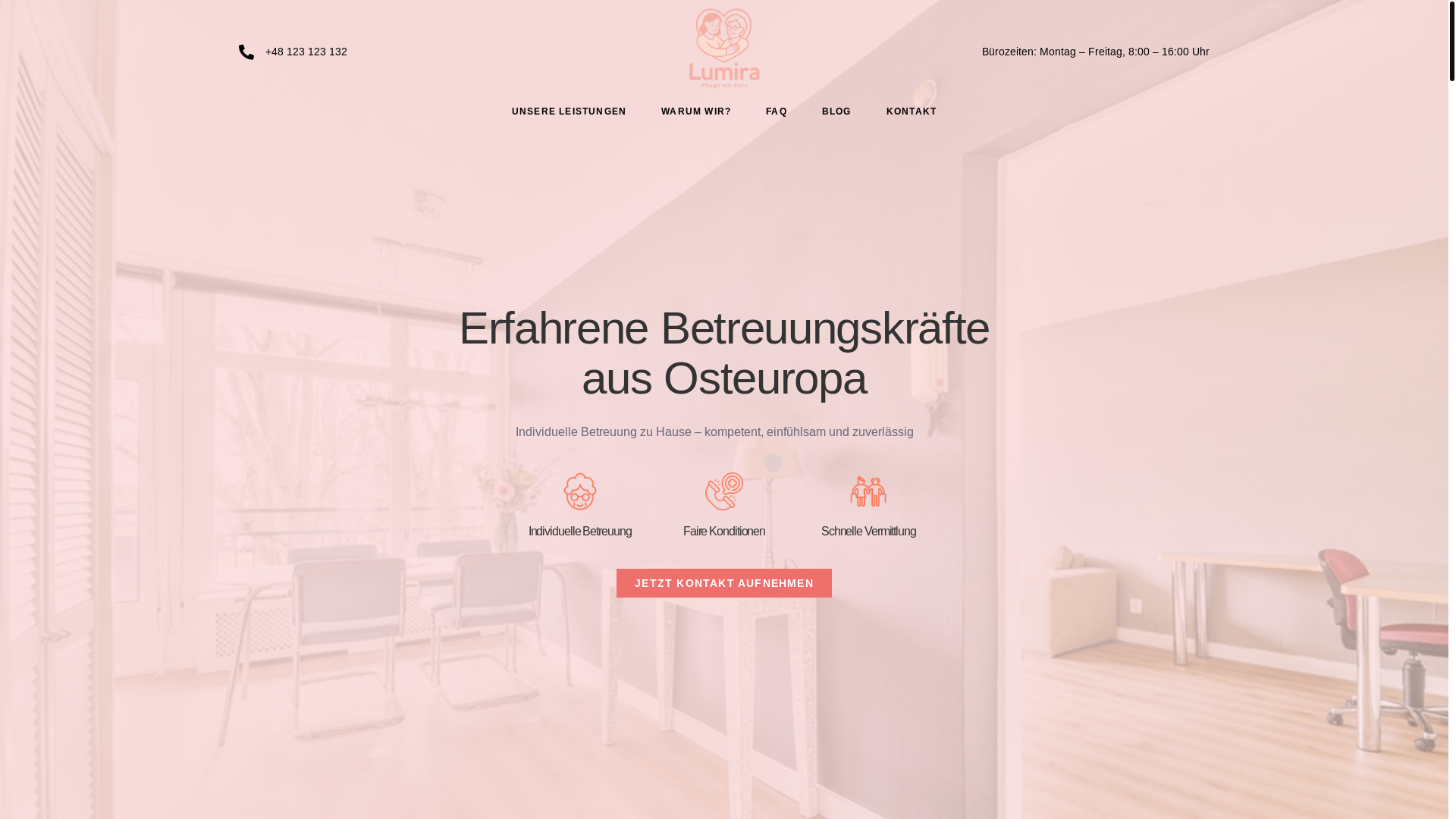 website screenshot of https://lumira-opieka.pl/
