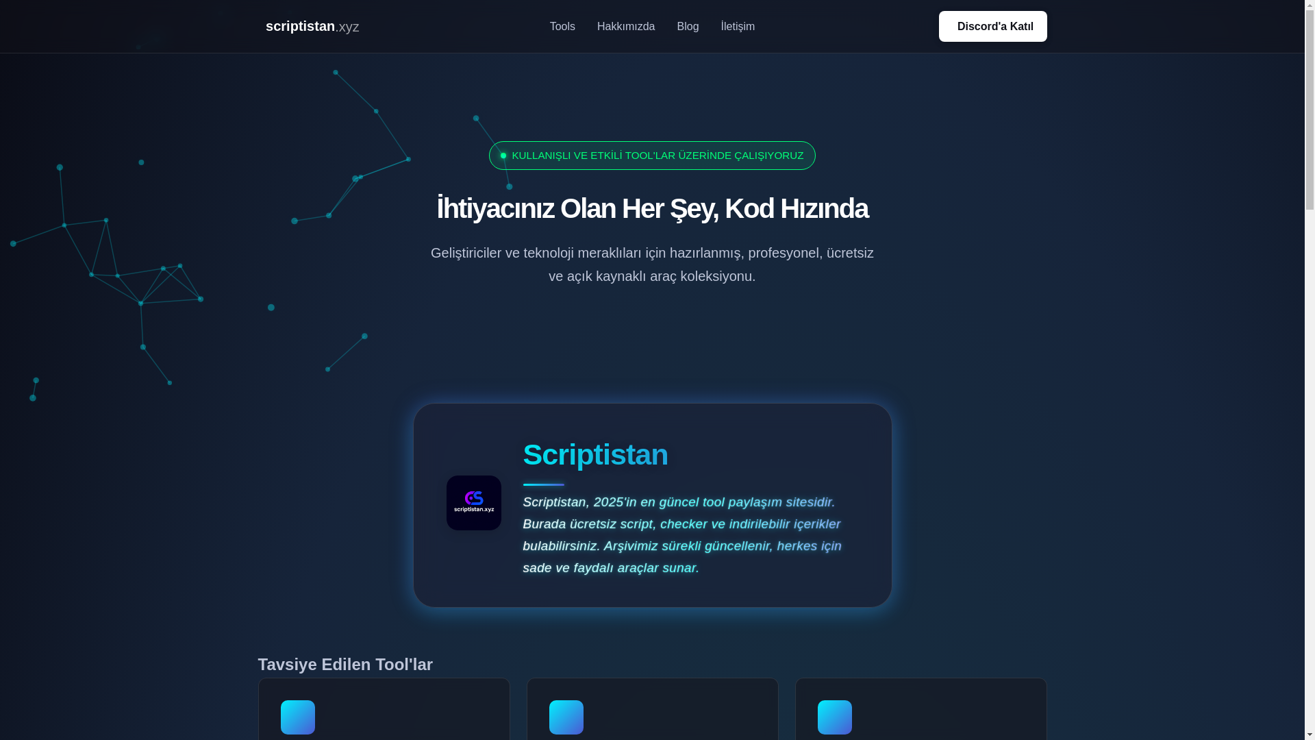 website screenshot of https://scriptistan.com/