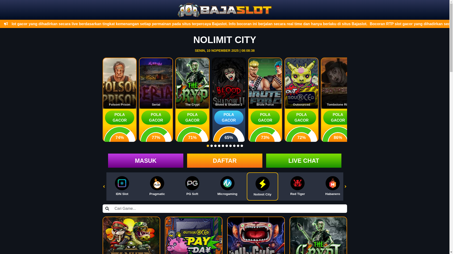 website screenshot of https://baja88polaa.com/