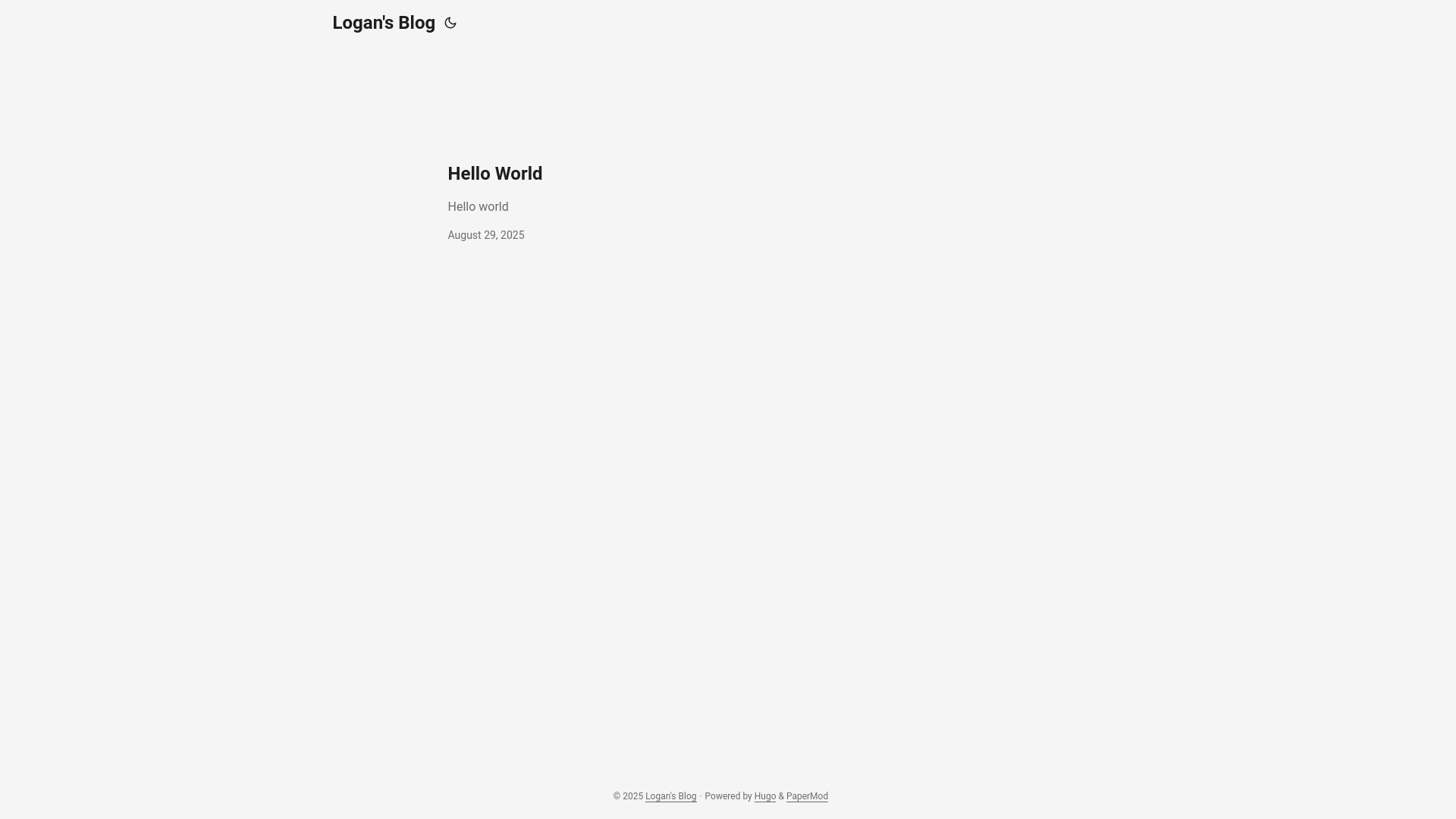 website screenshot of https://loganmsblog.com/