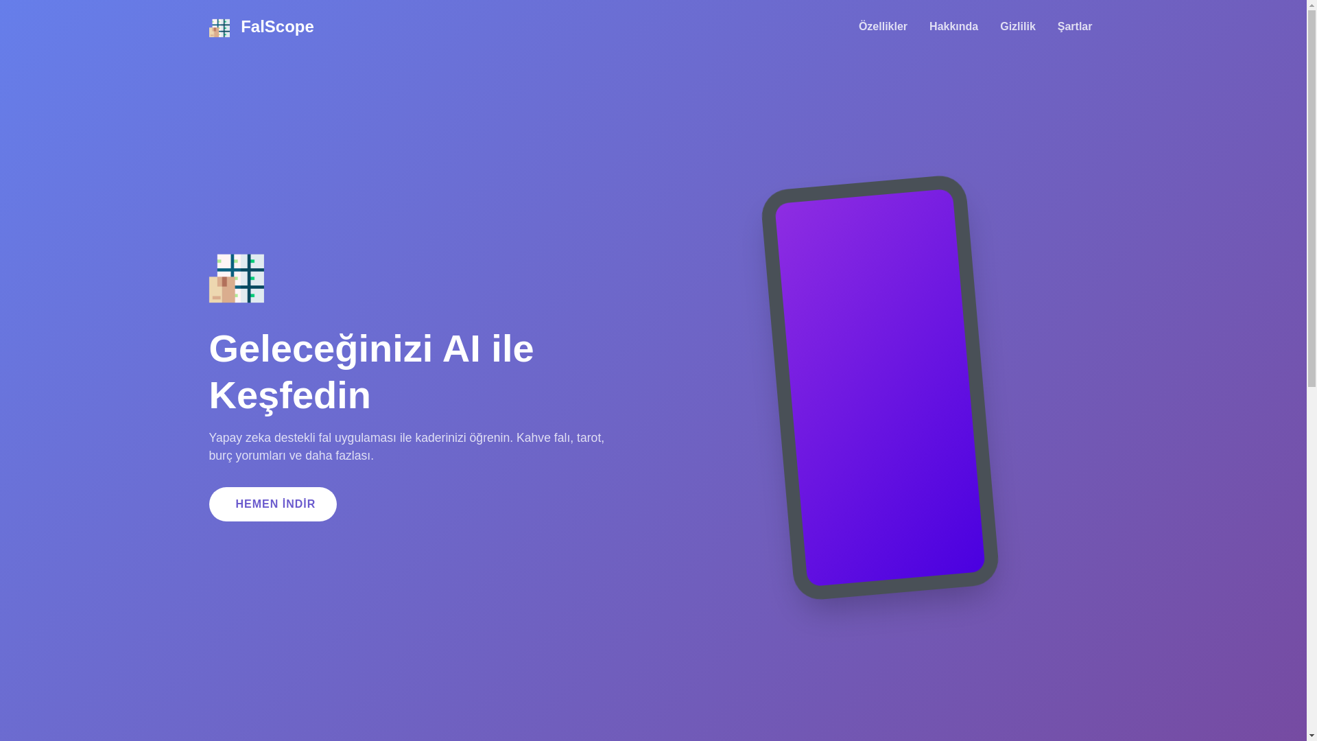 website screenshot of https://falscope.com/