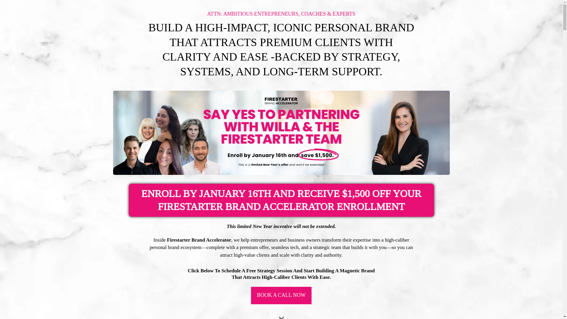 website screenshot of https://firestartercall.com/