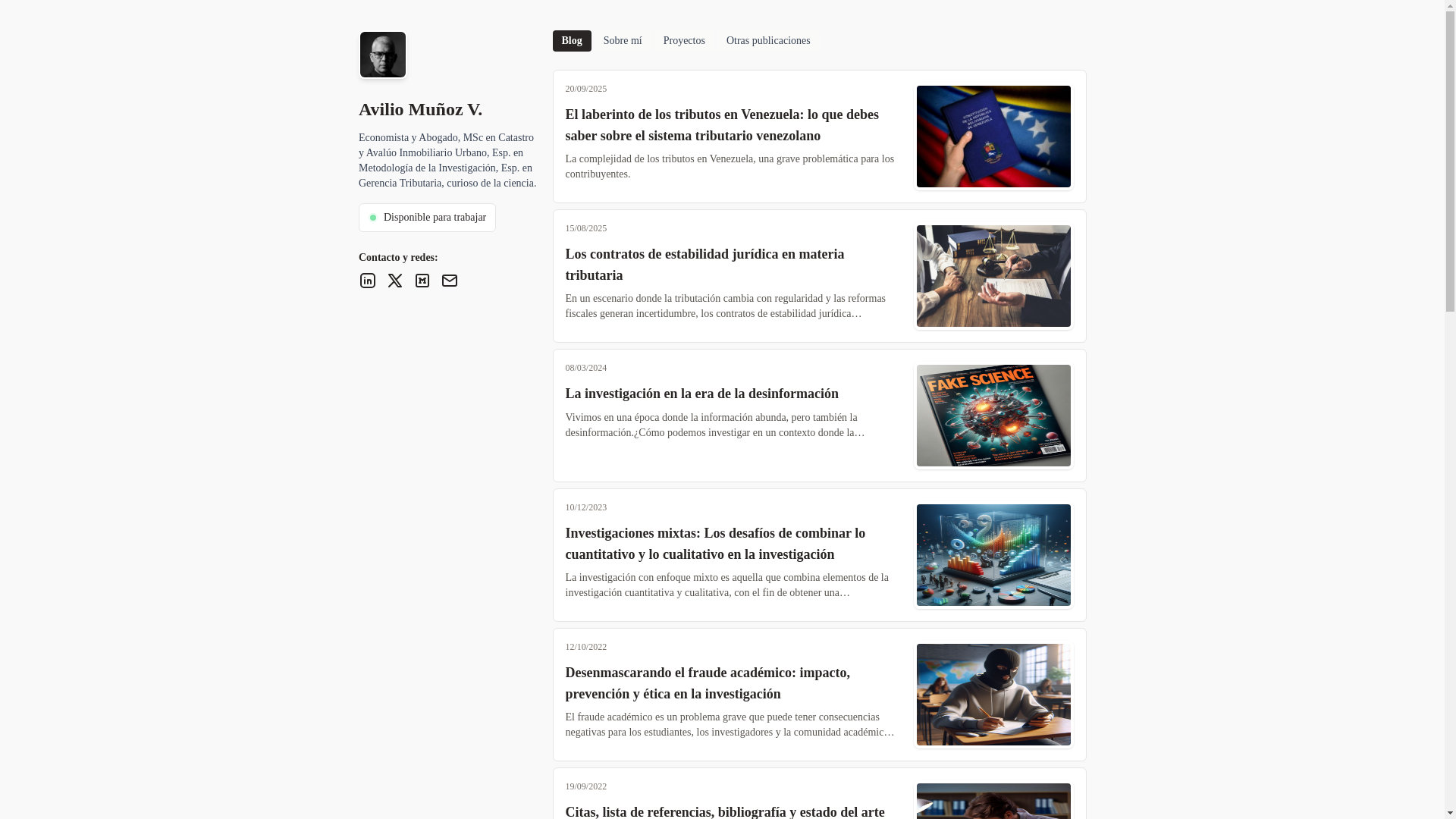 website screenshot of https://aviliomv-blog.pages.dev/