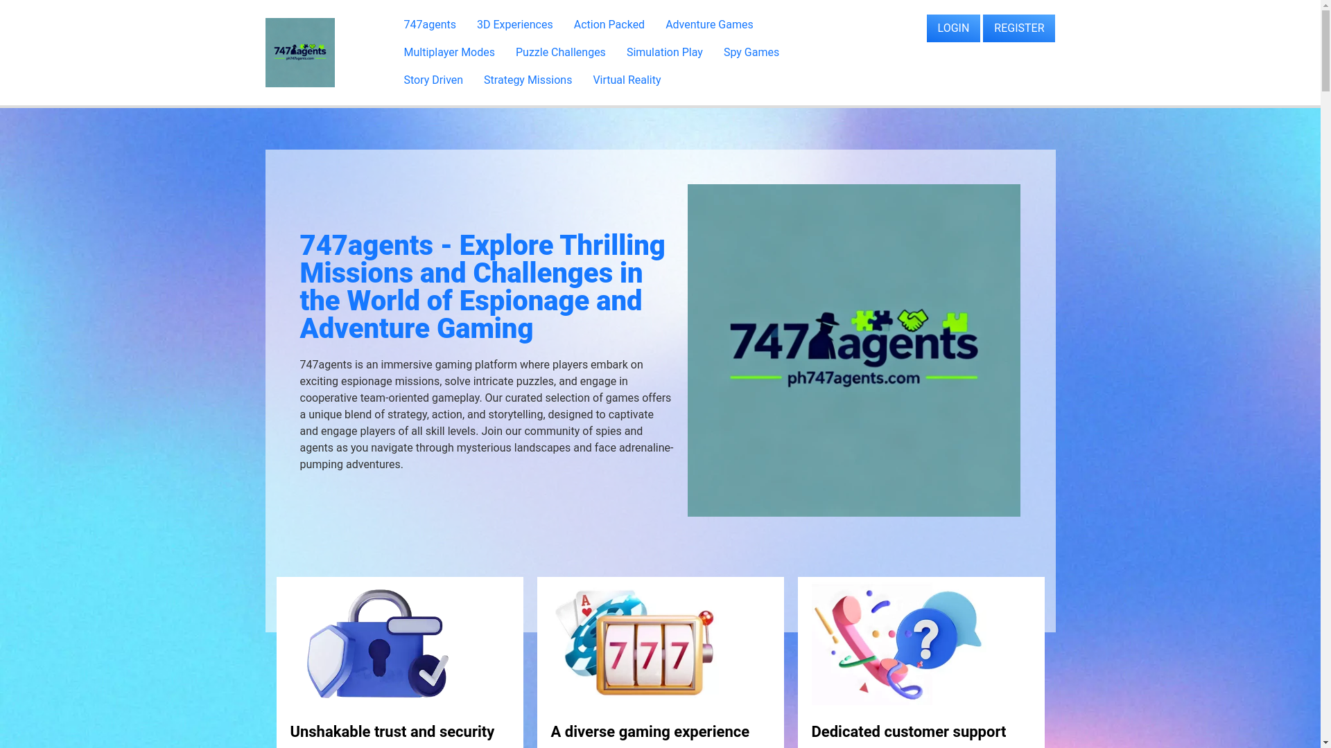 website screenshot of https://ph747agents.com/