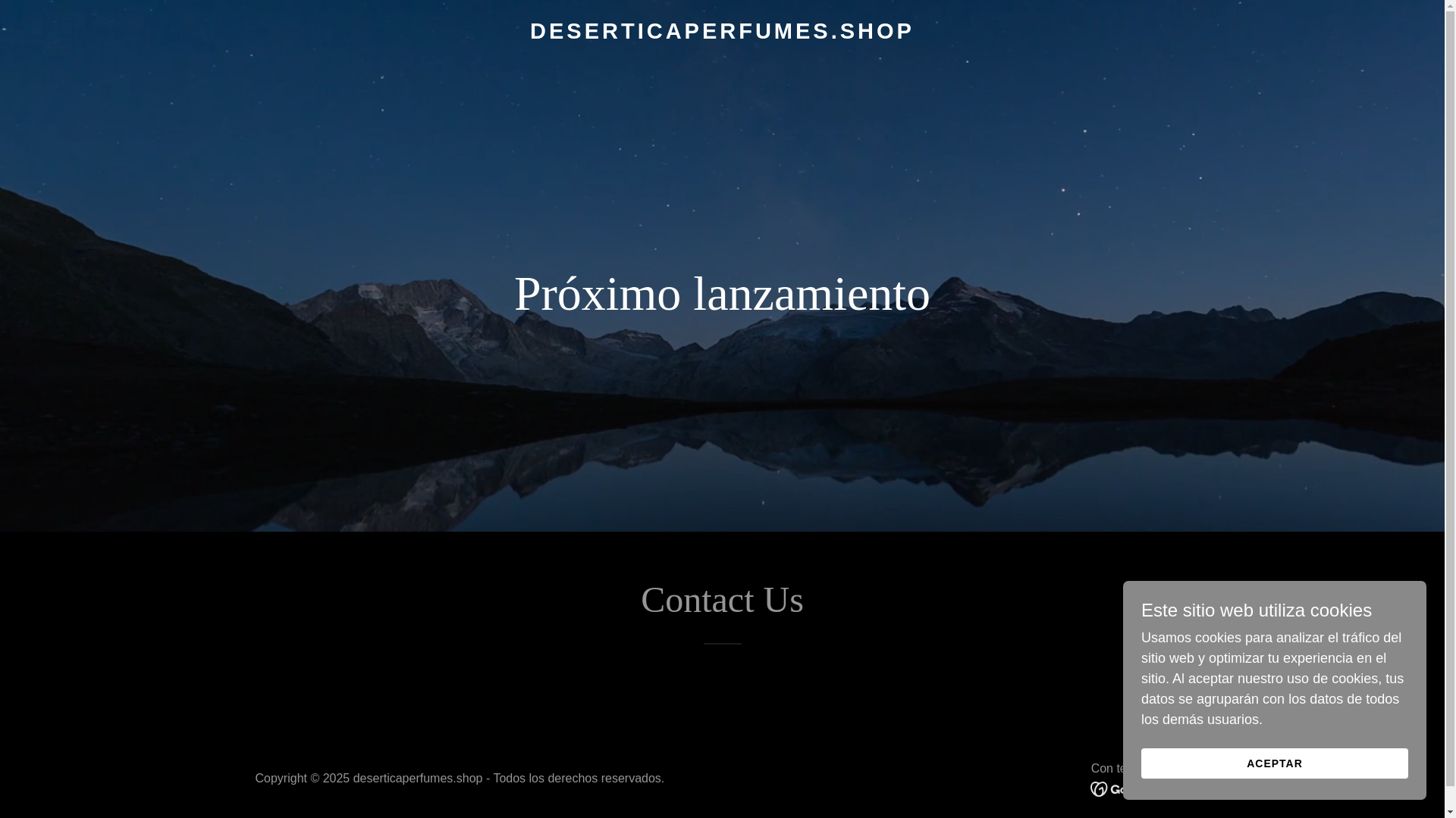 website screenshot of https://deserticaperfumes.shop/